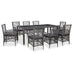 Set mobilier de grădină, 9 piese, gri, poliratan - WALTI WALTI