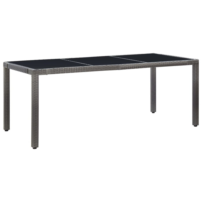 Set mobilier de grădină, 9 piese, gri, poliratan - WALTI WALTI