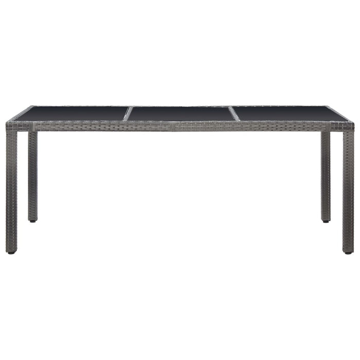 Set mobilier de grădină, 9 piese, gri, poliratan - WALTI WALTI