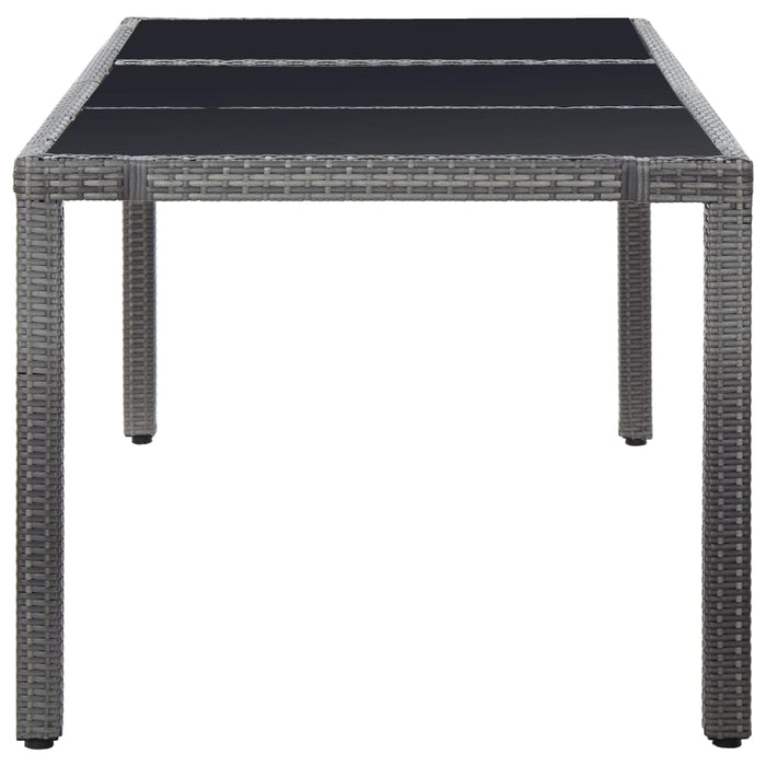 Set mobilier de grădină, 9 piese, gri, poliratan - WALTI WALTI
