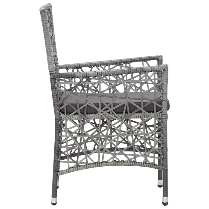 Set mobilier de grădină, 9 piese, gri, poliratan - WALTI WALTI
