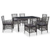 Set mobilier de exterior, 7 piese, gri, poliratan - WALTI WALTI