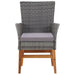 Set mobilier de exterior, 7 piese, gri, poliratan, lemn acacia - WALTI WALTI