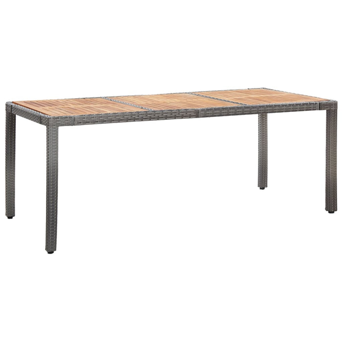 Set mobilier de exterior cu perne, 9 piese, gri, poliratan - WALTI WALTI