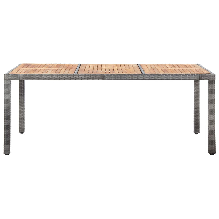 Set mobilier de exterior cu perne, 9 piese, gri, poliratan - WALTI WALTI