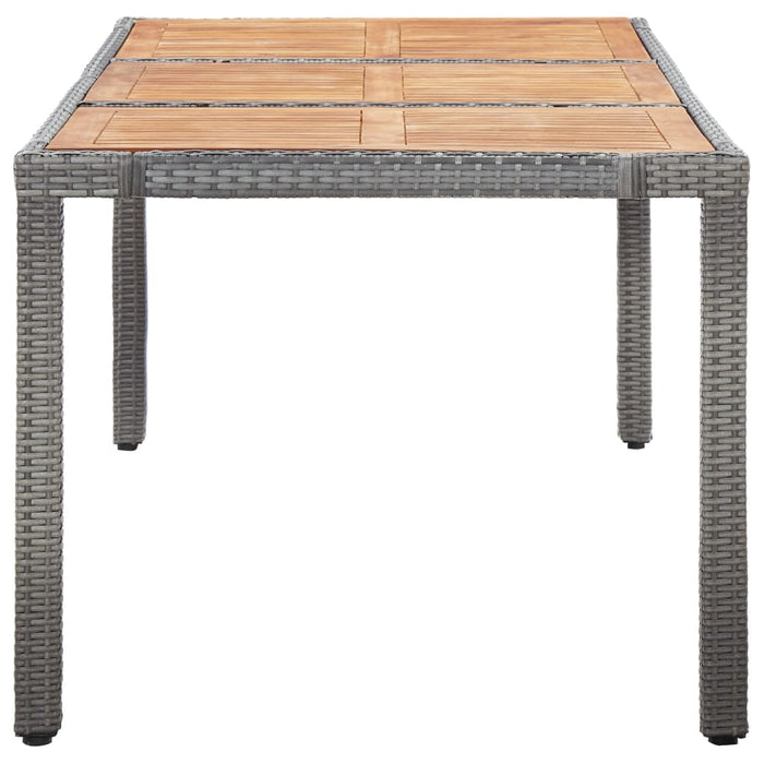 Set mobilier de exterior cu perne, 9 piese, gri, poliratan - WALTI WALTI