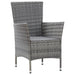 Set mobilier de exterior cu perne, 9 piese, gri, poliratan - WALTI WALTI