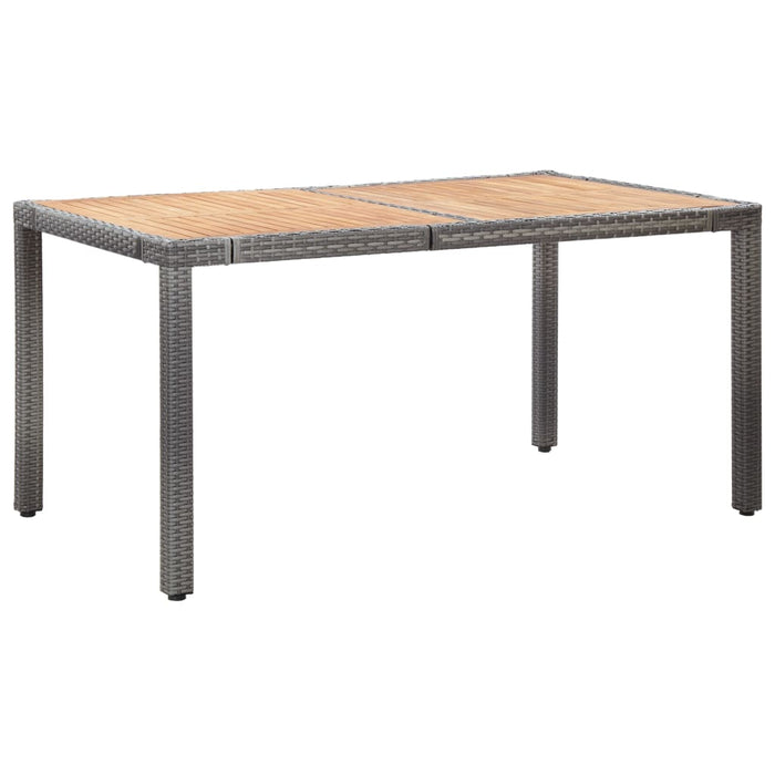 Set mobilier de exterior cu perne, 7 piese, gri, poliratan WALTI