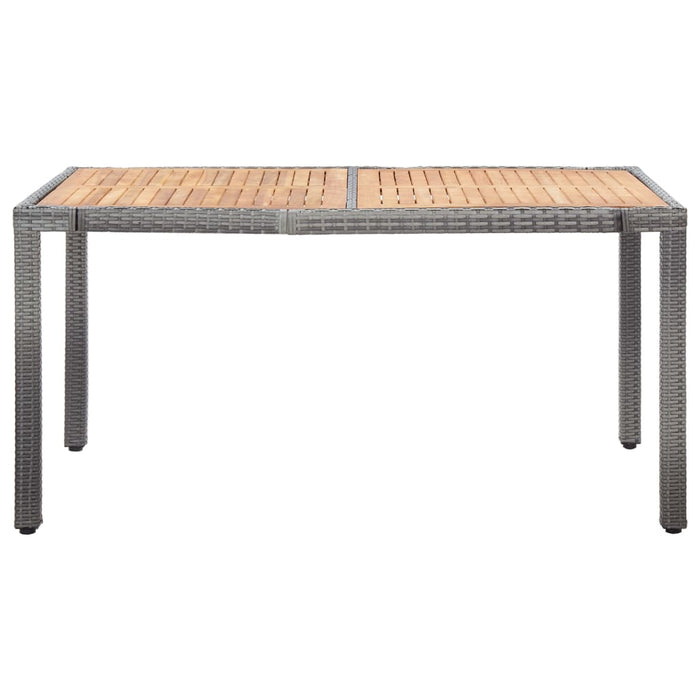 Set mobilier de exterior cu perne, 7 piese, gri, poliratan WALTI