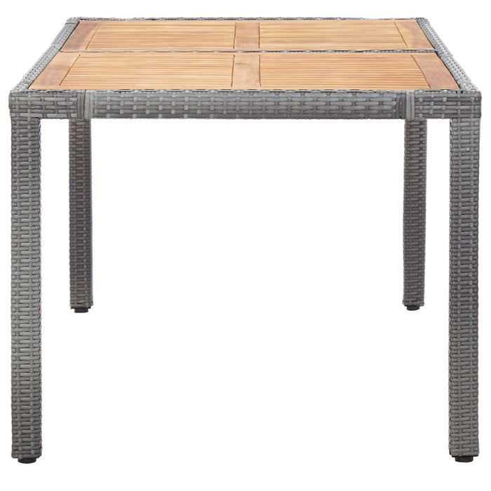 Set mobilier de exterior cu perne, 7 piese, gri, poliratan WALTI