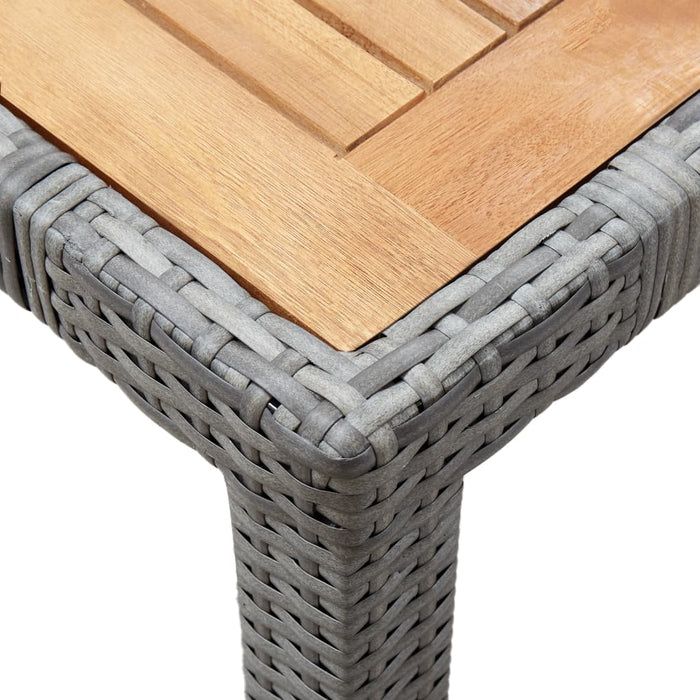 Set mobilier de exterior cu perne, 7 piese, gri, poliratan WALTI