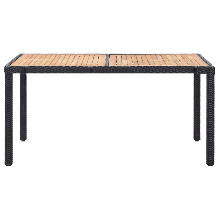 Set mobilier de exterior cu perne, 7 piese, negru, poliratan - WALTI WALTI