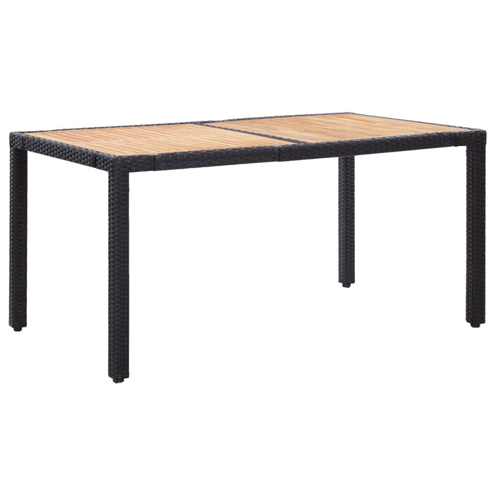 Set mobilier de exterior cu perne, 7 piese, negru, poliratan - WALTI WALTI