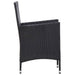 Set mobilier de exterior cu perne, 7 piese, negru, poliratan - WALTI WALTI
