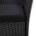 Set mobilier de exterior cu perne, 7 piese, negru, poliratan - WALTI WALTI