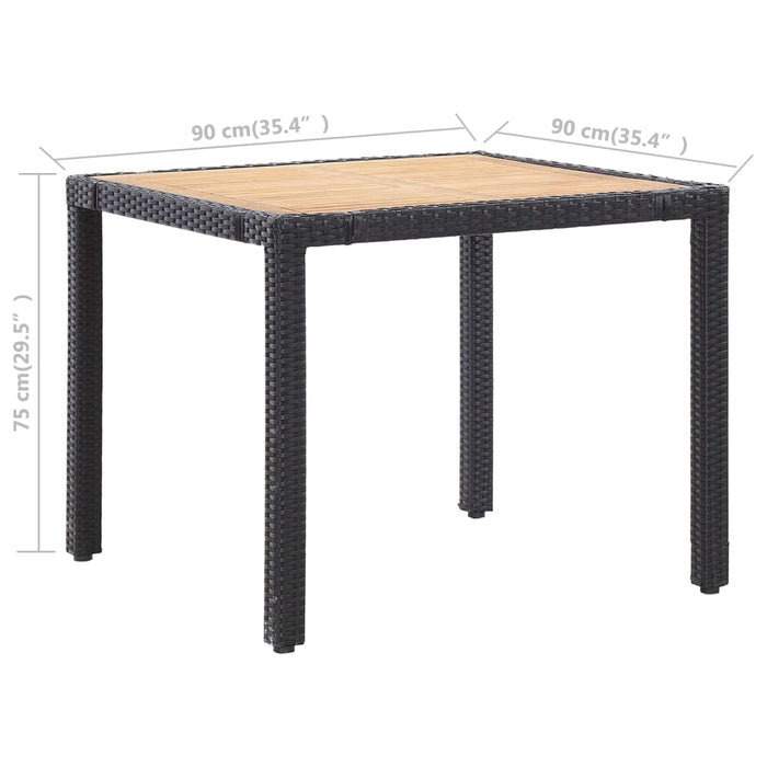 Set mobilier de exterior cu perne, 5 piese, negru, poliratan - WALTI WALTI