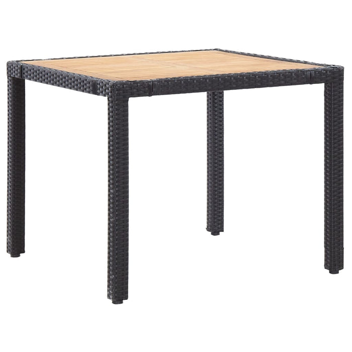 Set mobilier de exterior cu perne, 5 piese, negru, poliratan - WALTI WALTI