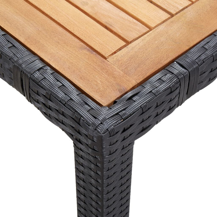 Set mobilier de exterior cu perne, 5 piese, negru, poliratan - WALTI WALTI