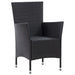 Set mobilier de exterior cu perne, 5 piese, negru, poliratan - WALTI WALTI