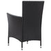 Set mobilier de exterior cu perne, 5 piese, negru, poliratan - WALTI WALTI