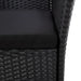 Set mobilier de exterior cu perne, 5 piese, negru, poliratan - WALTI WALTI