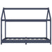 Cadru pat de copii, gri, 70 x 140 cm, lemn masiv de pin - WALTI WALTI