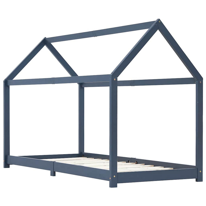 Cadru de pat pentru copii, gri, 90 x 200 cm, lemn masiv de pin - WALTI WALTI