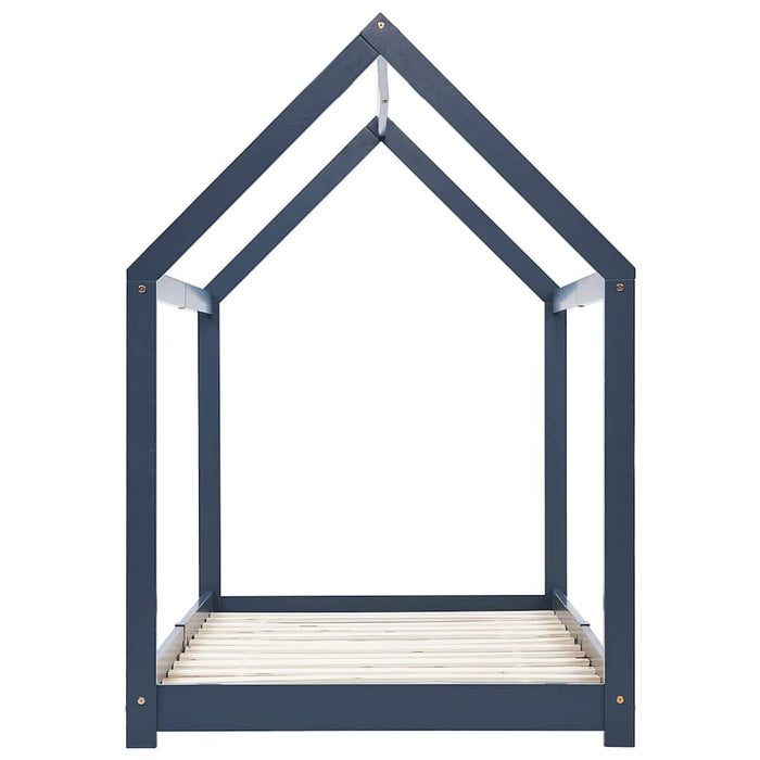 Cadru de pat pentru copii, gri, 90 x 200 cm, lemn masiv de pin - WALTI WALTI