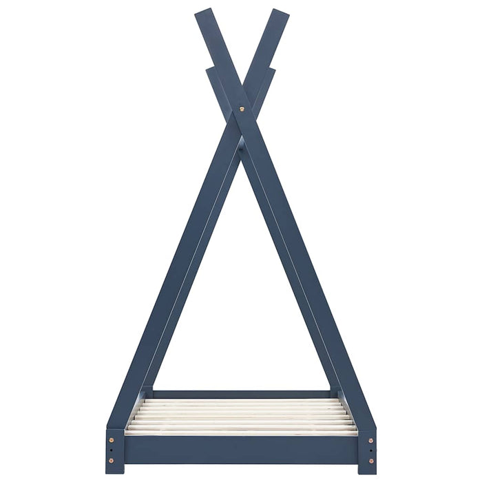 Cadru de pat de copii, gri, 80 x 160 cm, lemn masiv de pin - WALTI WALTI