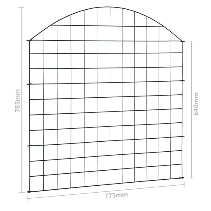 Set gard de grădină arcuit, verde, 77,5 x 78,5 cm - WALTI WALTI
