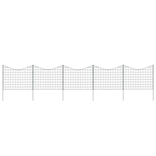 Set gard de grădină arcuit concav, verde, 77,5 x 64 cm - WALTI WALTI