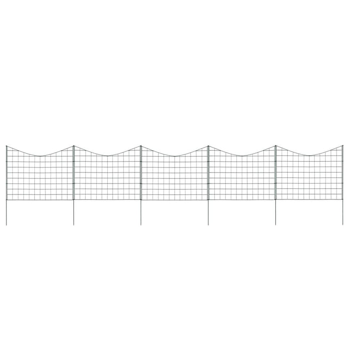 Set gard de grădină arcuit concav, verde, 77,5 x 64 cm - WALTI WALTI