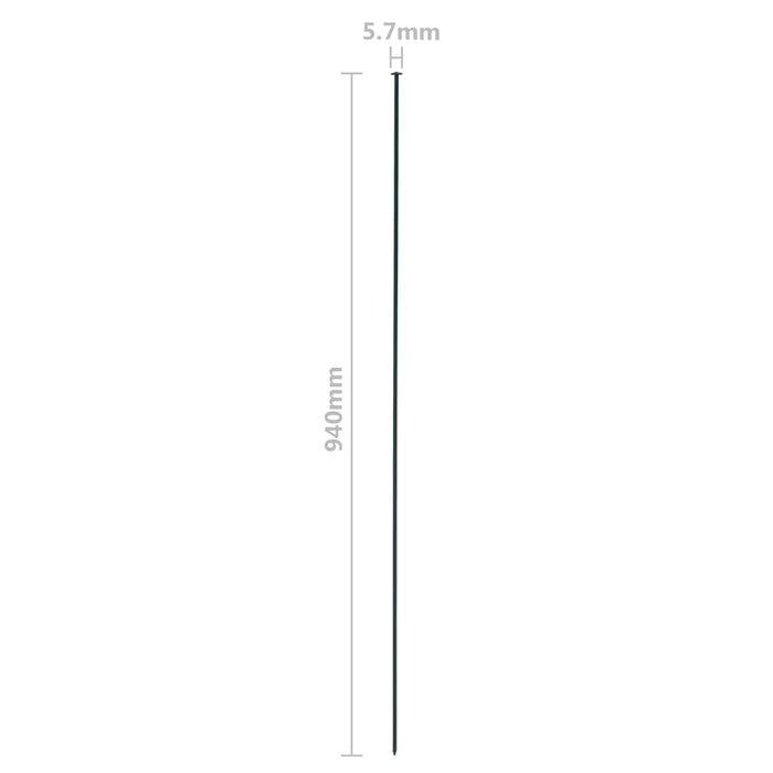 Set gard de grădină arcuit concav, verde, 77,5 x 64 cm - WALTI WALTI