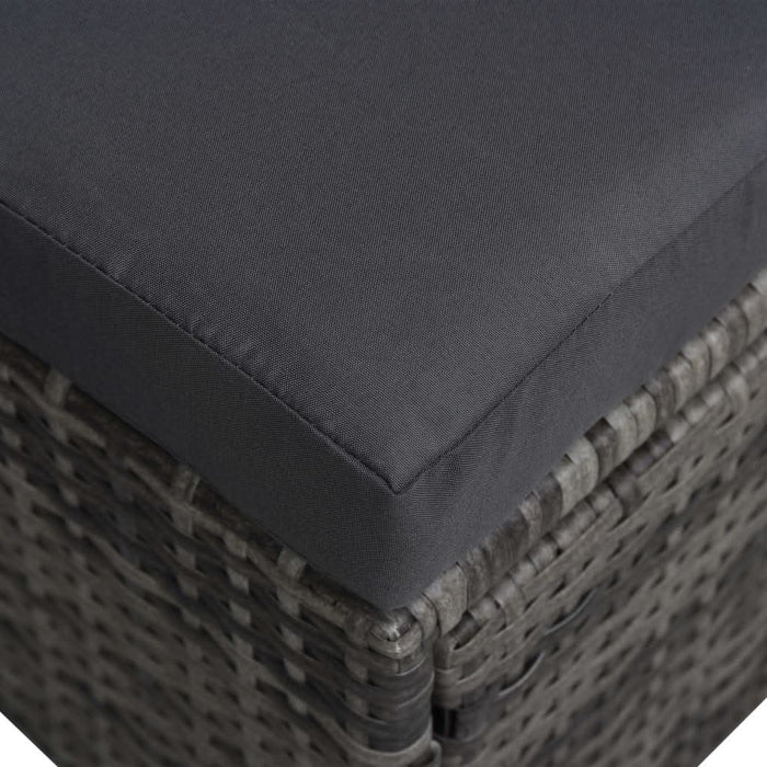 Set mobilier de grădină cu copertină 9 piese antracit poliratan - WALTI WALTI