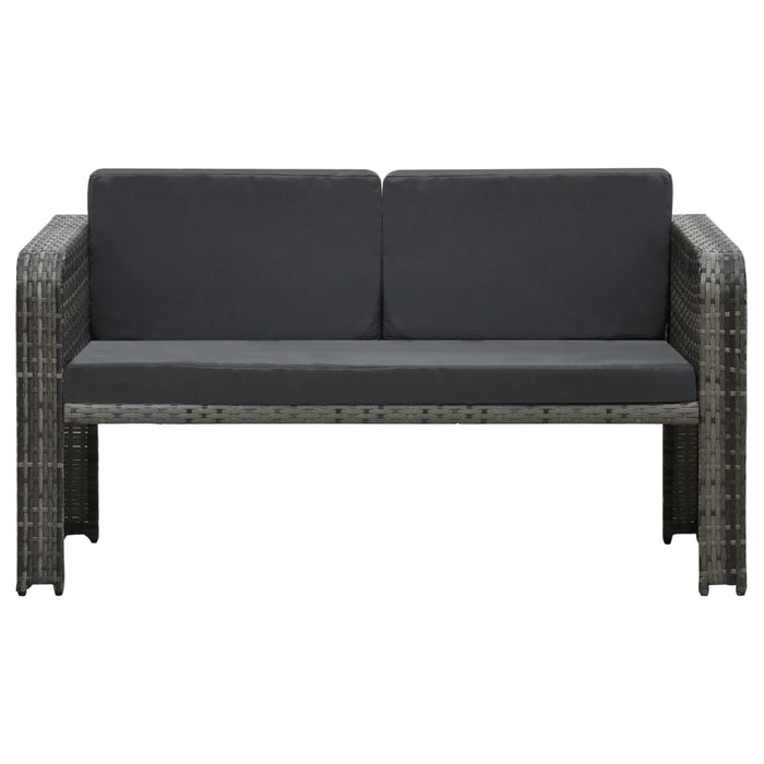 Set mobilier de grădină cu perne, 4 piese, antracit, poliratan - WALTI WALTI