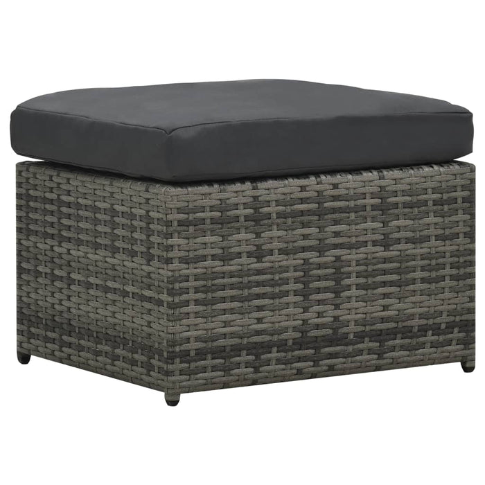 Set mobilier de grădină cu perne, 4 piese, antracit, poliratan - WALTI WALTI
