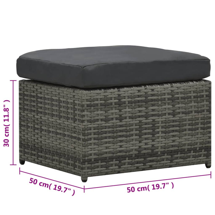 Set mobilier de grădină cu perne, 4 piese, antracit, poliratan - WALTI WALTI