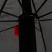 Pat șezlong de exterior cu umbrelă, gri, poliratan - WALTI WALTI