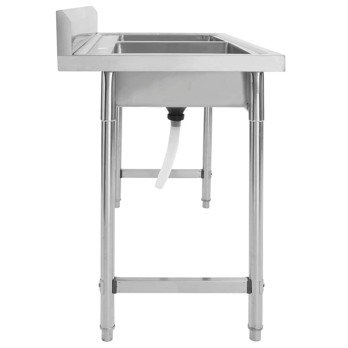 Chiuvetă de bucătărie cu bazin dublu, oțel inoxidabil - WALTI WALTI