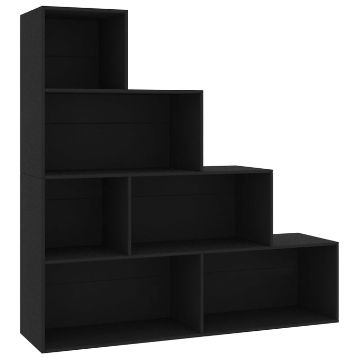 Bibliotecă/Separator cameră, negru 155x24x160 cm lemn prelucrat - WALTI WALTI