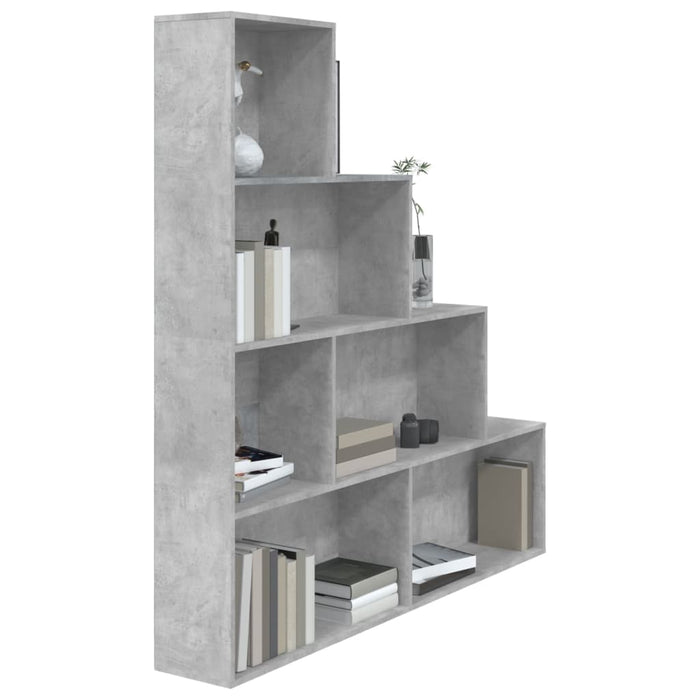 Bibliotecă/Separator, gri beton, 155x24x160 cm, lemn prelucrat - WALTI WALTI