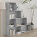 Bibliotecă/Separator, gri beton, 155x24x160 cm, lemn prelucrat - WALTI WALTI