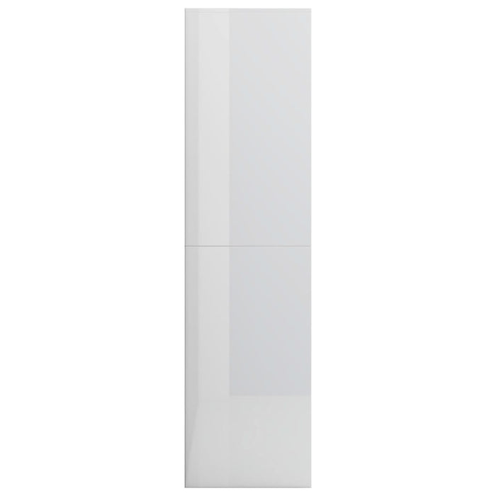 Bibliotecă/Separator, alb lucios, 155x24x160 cm, lemn prelucrat - WALTI WALTI