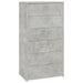 Dulap cu 6 sertare, gri beton, 50x34x96 cm, lemn prelucrat - WALTI WALTI