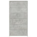 Dulap cu 6 sertare, gri beton, 50x34x96 cm, lemn prelucrat - WALTI WALTI
