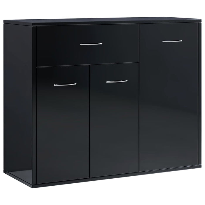 Dulap, negru extralucios, 88x30x70 cm, lemn prelucrat WALTI