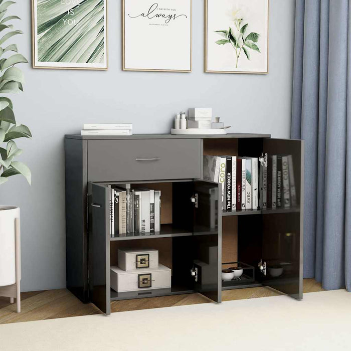 Dulap, gri extralucios, 88x30x70 cm, lemn prelucrat WALTI
