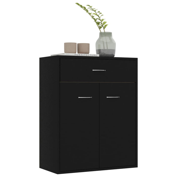 Dulap, negru, 60x30x75 cm, lemn prelucrat - WALTI WALTI