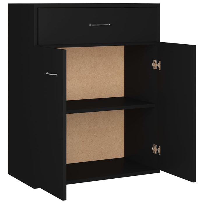 Dulap, negru, 60x30x75 cm, lemn prelucrat - WALTI WALTI