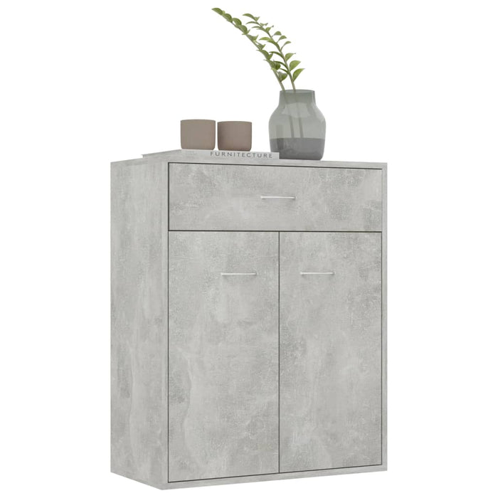 Dulap, gri beton, 60x30x75 cm, lemn prelucrat - WALTI WALTI